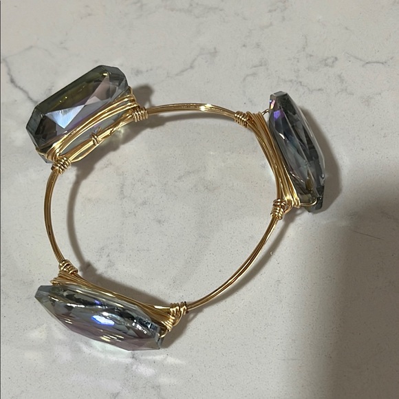 Chunky Wire-Wrapped Crystal Bracelet - Picture 5 of 7